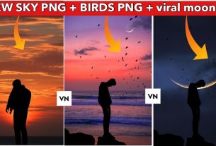 New Sky Png + Birds Png + Moon PNG Reels Editing All Materials